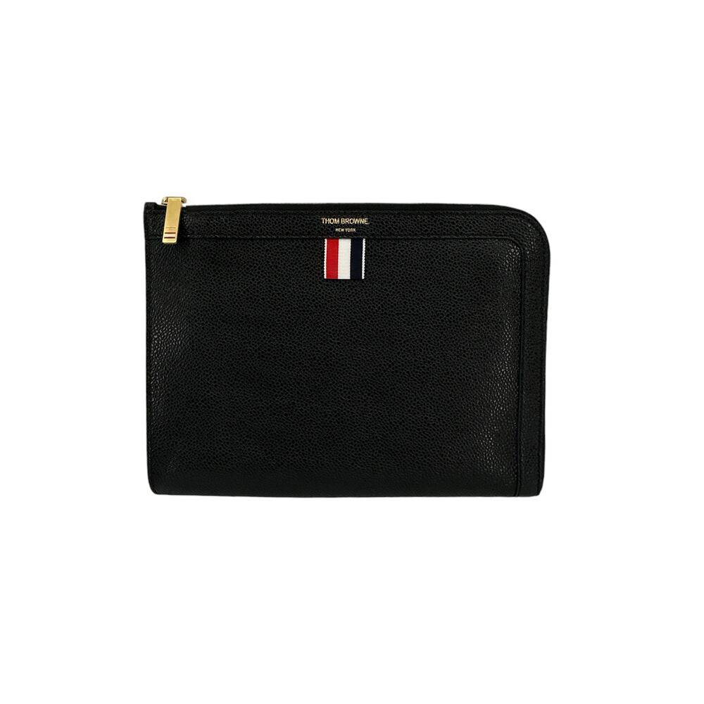 THOM BROWNE Mini Pebble Grain Gusset Folio